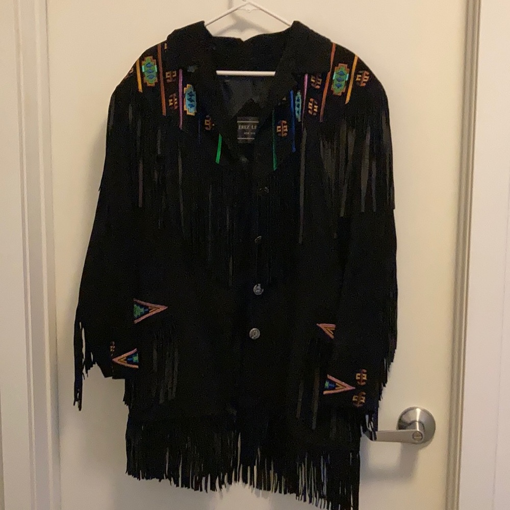 NWOT Erez Levy New York Western Fringe Jacket